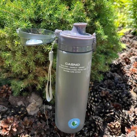 Пляшка для води CASNO 650 мл KXN-1157 Сіра