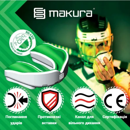 Капа MAKURA Ignis доросла (вік 11+) White/Green (art.6017514051)