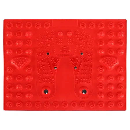 Килимок ортопедичний масажний з магнітами червоний