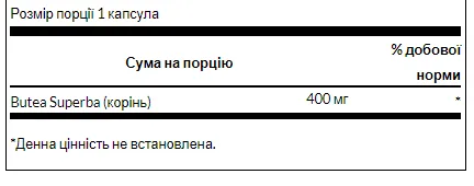 Full Spectrum Butea Superba Root 400 мг - 60 капсул