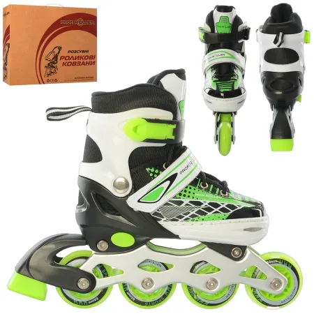 Ролики Profi Roller A 4140-M-GR розмір 35-38 білий-зелений-чорний