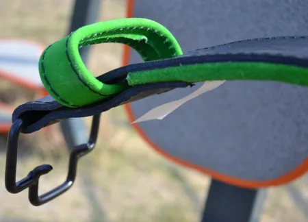 Пояс для важкої атлетики MadMax MFB-302 Quick Release Belt шкіряний Black/Green XL