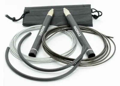 Скакалка скоростная на подшипниках алюминиевая MadMax MFA-286 Speed jump rope Black