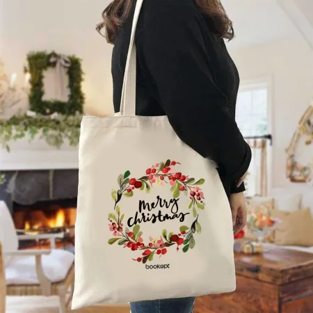 Екошопер BookOpt BK4018 Merry Christmas бежевий
