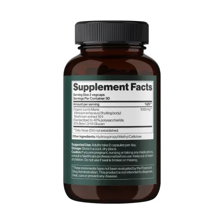 Lion's Mane Mushroom 1000 mg 60 veg caps (no label, exp. 10.26)