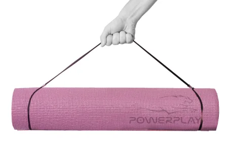Килимок для йоги та фітнесу PowerPlay 4010 PVC Yoga Mat рожевий 173x61x0,6