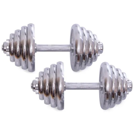 Гантелі розбірні хромовані 2 шт по 15 кг - 40 см