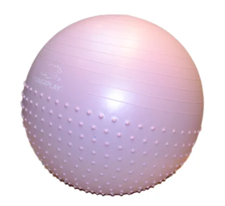 М'яч для фітнесу фітбол напівмасажний PowerPlay 4003 Ø65 cm Gymball Ліловий + помпа
