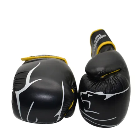 Боксерські рукавиці PowerPlay 3018 Jaguar чорно жовті 14 унцій