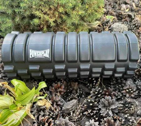 Масажний ролик (роллер) PowerPlay 4025 Massage Roller Чорний 33x14 см