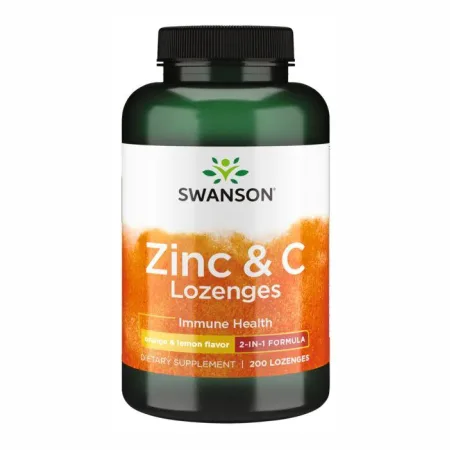 Zinc & C Lozenges - 200 капсул апельсин лимон