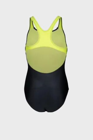 Купальник для плавання злитий Arena DIM LIGHT SWIMSUIT SWIM PRO BA дет (оригінал) 128 см - чорний-жовтий-рожевий