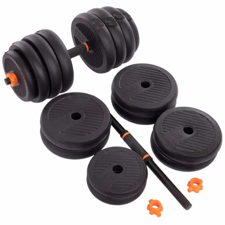 Transformer set dumbbells kettlebell barbell stands 6in1 FED 40 kg black