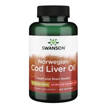 Norwegian Cod Liver Oil - 350 мг - 250 софтгелів