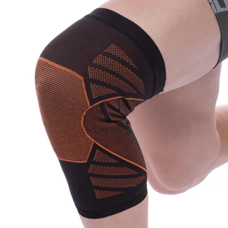 Наколінник бандаж еластичний MUTE 1 шт 9005 Чорний-поманранчевий