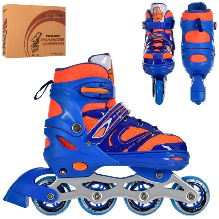 Ролики Profi Roller A 4145-M-BL размер 35-38 синий оранжевый
