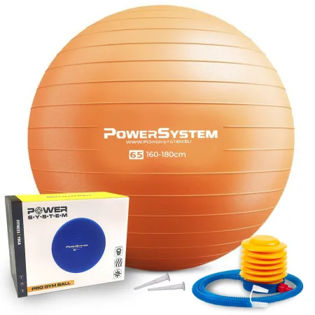 М'яч для фітнесу фітбол Power System PS-4012 Ø65 cm PRO Gymball апельсин