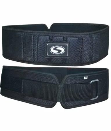 Пояс атлетичний вузький з тканини, чорний, розмір XXXL