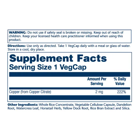 Copper Citrate 2 мг - 60 капсул
