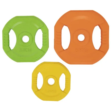 Штанга для фітнесу (фітнес памп) MDbuddy довжина-1,3 м 25 мм 20 кг жовтий-зелений-помаранчевий