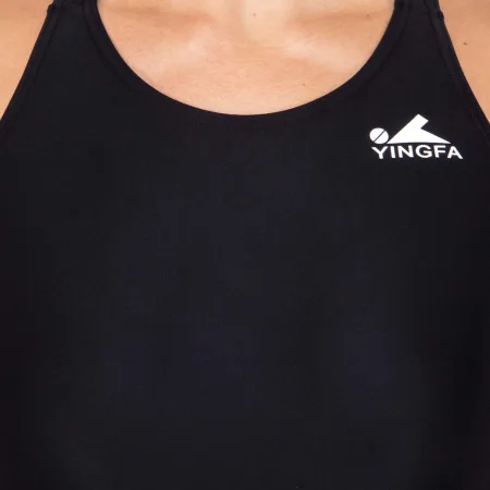 Купальник для плавання YINGFA злитий жіночий чорний XS
