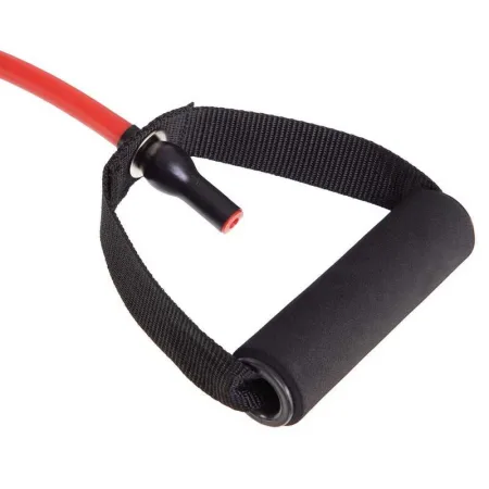 Еспандер трубчастий з ручками та фіксатором дверей довжина 120 см навантаження 13,7 кг червоний