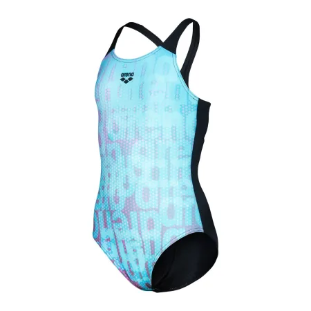 Arena Multi Colors V Back One-Piece Children's Swimsuit 116-164 cm light blue-black