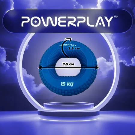Еспандер кистьовий силіконовий PowerPlay PP-4333 Hand Grip Light 15 кг. синій