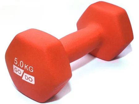 Гантелі для фітнесу з вініловим матовим покриттям 2 шт по 5 кг GoDo GD-5.0MR