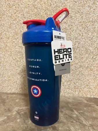 Шейкер спортивний BlenderBottle Classic Loop PRO 820 мл Marvel Capitan Amerika (600557)