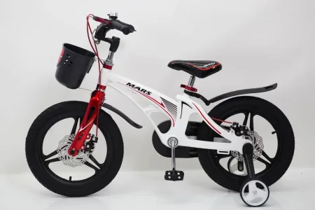 Велосипед Mars 16 дюймів біло-червоний Mars-1wh (ВІТРИНА)