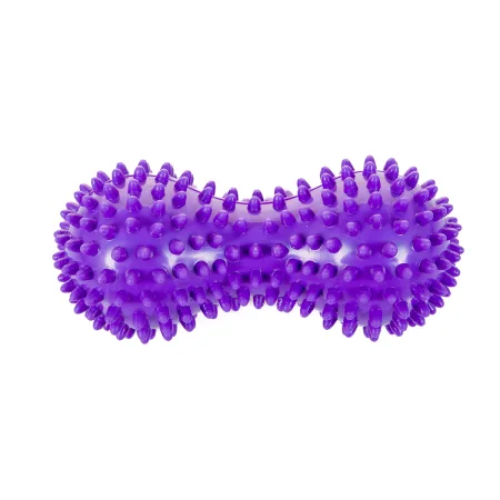 Масажер для спини «арахіс» подвійний їжак PVC 16 х6, 5 см фіолетовий