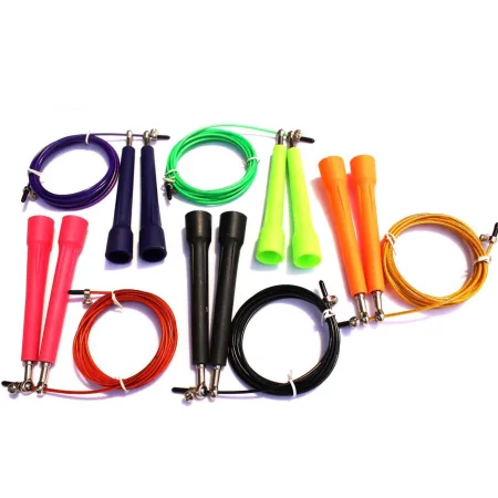 Скакалка швидкісна для кросфіту зі сталевим тросом помаранчевий