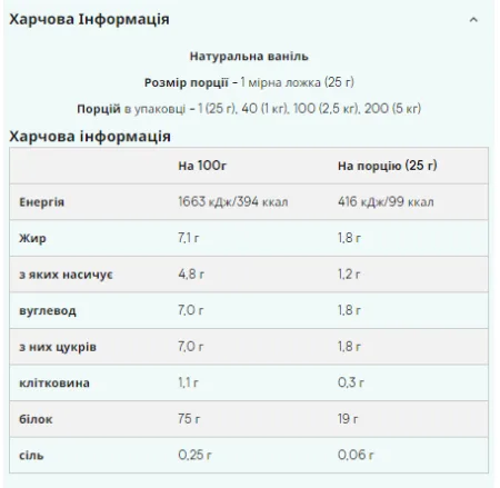 Impact Whey Protein - 5 кг Натуральна ваніль