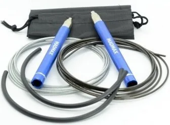 Скоростная скакалка на подшипниках алюминиевая MadMax MFA-286 Speed jump rope Blue