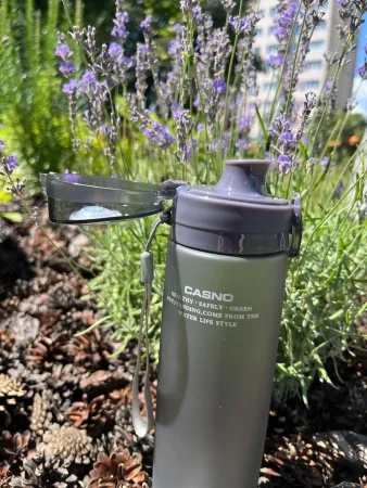 Пляшка для води CASNO 650 мл KXN-1157 Сіра