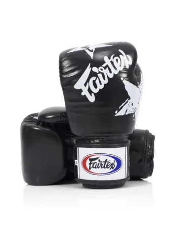 Боксерські рукавиці Fairtex BGV1 Nation Print Black 16 унцій (бинти в комплекті)