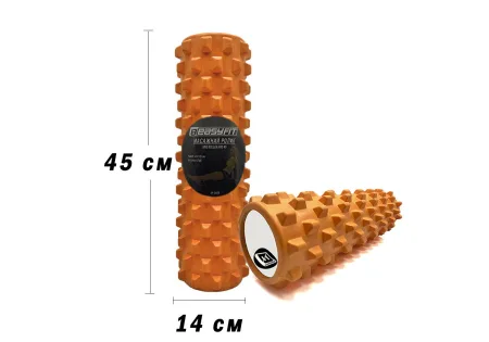 Масажний ролик EasyFit Grid Roller PRO 45 см помаранчевий