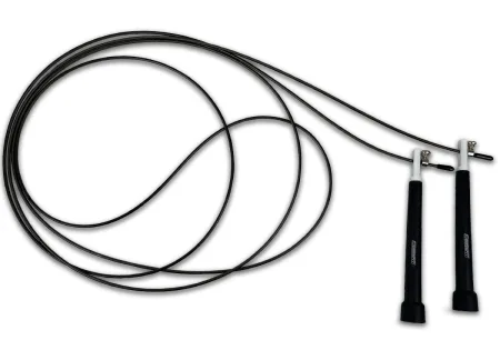 Швидкісна скакалка EasyFit Speed Cable Rope 3 м зі сталевим тросом чорна