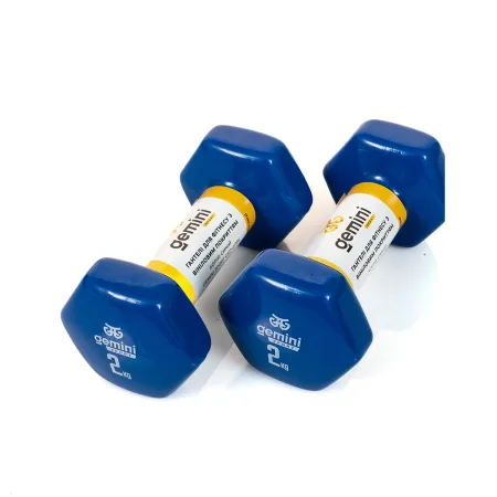 Гантелі Sport для фітнесу з вініловим покриттям 2 шт по 2,0 кг GSD-2.0BL
