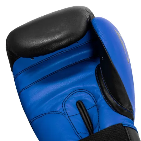 Боксерські рукавиці TITLE Boxing Dynamic Strike Black/Blue 14 унцій (бинти 4 м. у комплекті)