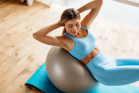 М'яч для фітнесу фітбол PowerPlay 4001 Ø65 cm Gymball сірий + помпа