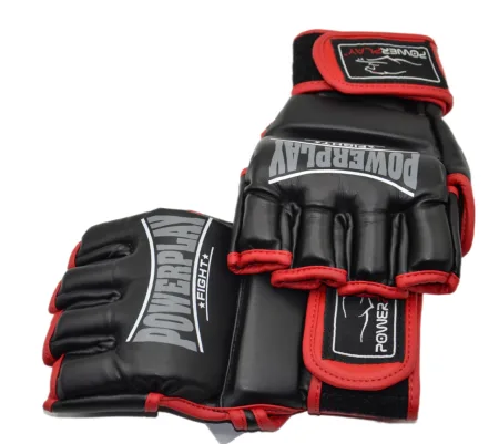 Рукавиці для MMA PowerPlay 3058 чорно червоні - M