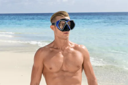 Маска для плавання BESTWAY 14+ 22075 Чорний/Білий