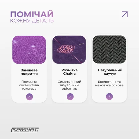 Yoga Mat EasyFit Chakra Flow (Suede-Rubber)