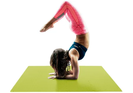 Татами мат EasyFit SwallowTail 4 шт (60х60х1 см) пазл хвост ласточки желтый