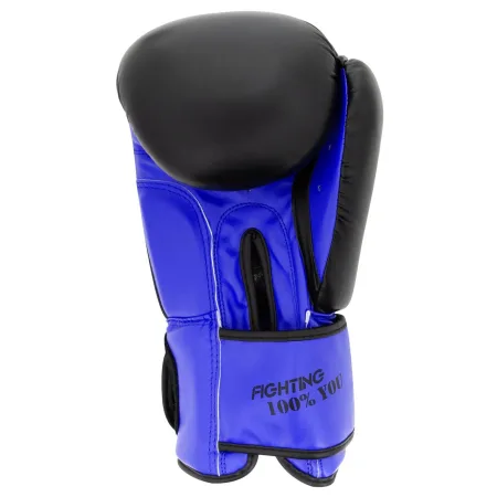 Боксерські рукавиці PowerPlay 3004 Classic чорно-сині 16 унцій