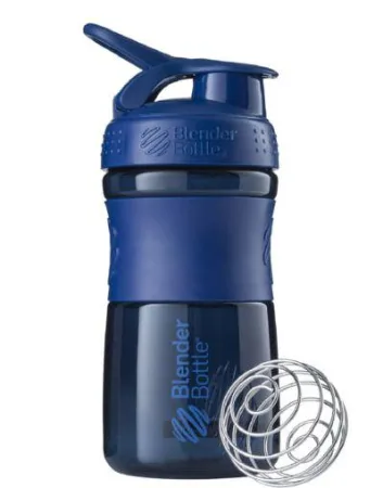 Шейкер спортивний пляшка BlenderBottle SportMixer Flip 590 мл Темно-синій