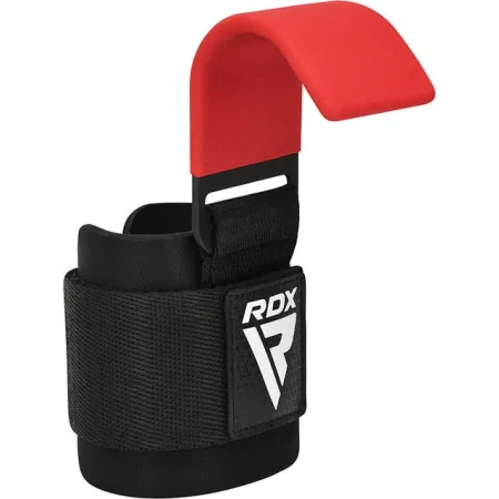 Крюки для тяги на запястье RDX W5 Gym Hook Strap Red Plus