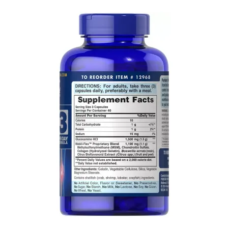 подвійної сили Glucosamine Chondroitin & MSM Joint Soother® 120 таблеток